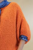  Big Softie Cap Sleeve Knit Top Aperol